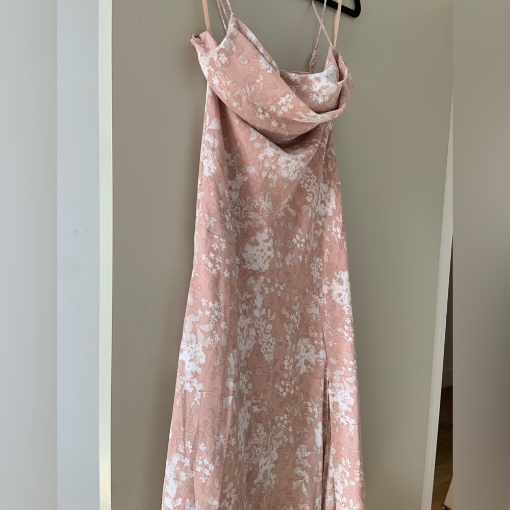 Pink midi dress